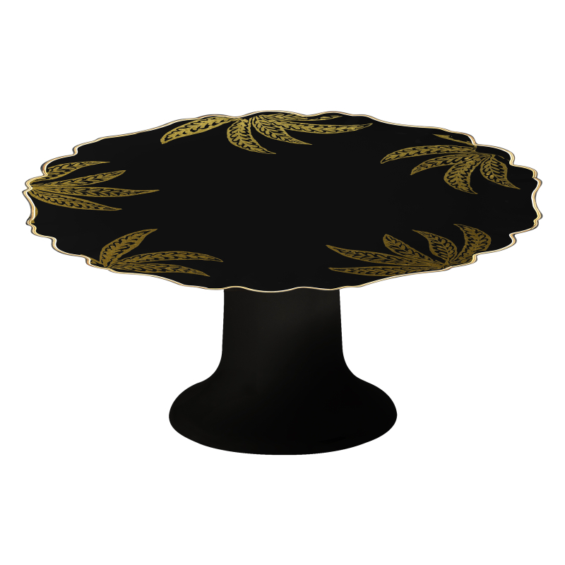 PORTA TORTA COCONUT GOLD BLACK C/ PE - Linha Coconut Gold - 