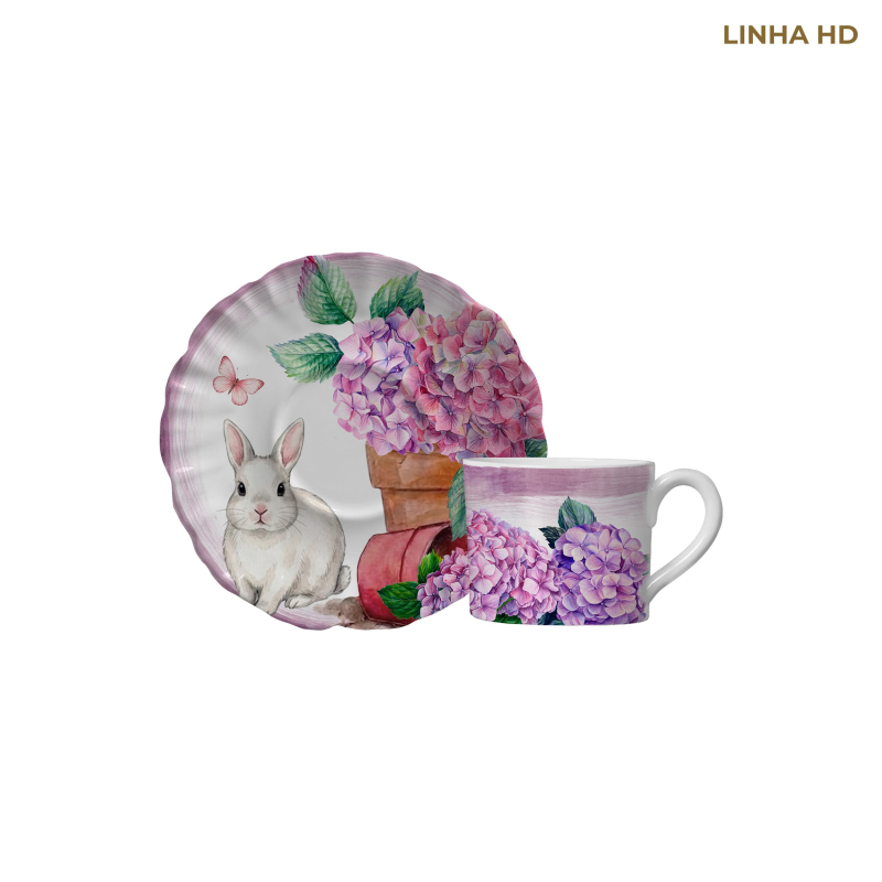 XICARA CHA JARDIN D'HORTENSIA C/ PIRES - Linha Jardin D'Hortensia - HD - 