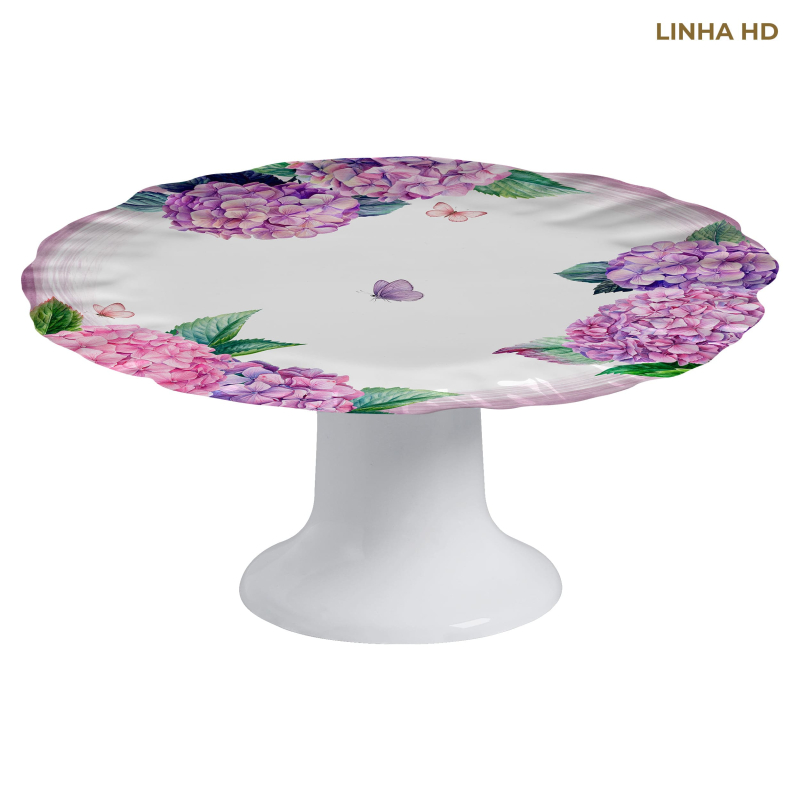 PORTA TORTA JARDIN D'HORTENSIA - Linha Jardin D'Hortensia - HD - 