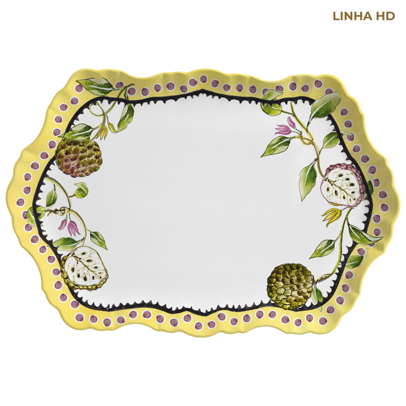 TRAVESSA MEDIA RETANGULAR SUGAR APPLE - Linha Sugar Apple - HD - 