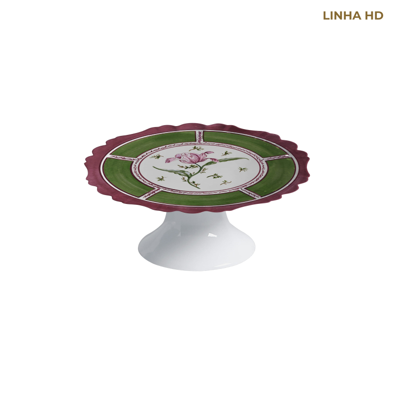 PORTA PETIT FOUR PINK TULIP C/ PE - Linha Pink Tulip - HD - 
