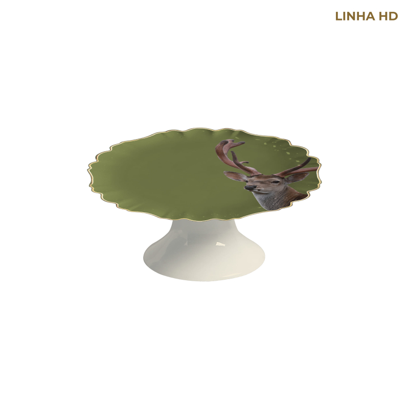 PORTA PETIT FOUR JUNGLE COLORS CERVO C/ PE - Linha Jungle Colors - HD - 