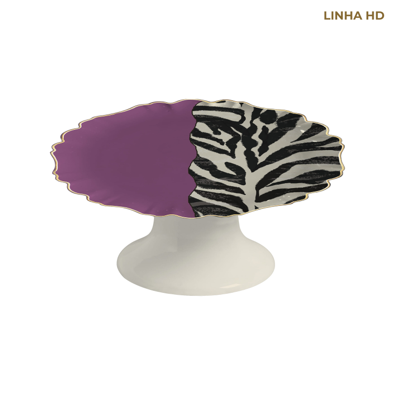 PRATO BOLO JUNGLE COLORS ZEBRA C/ PE - Linha Jungle Colors - HD - 