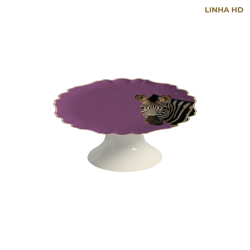 PORTA PETIT FOUR JUNGLE COLORS ZEBRA C/ PE - Linha Jungle Colors - HD - 