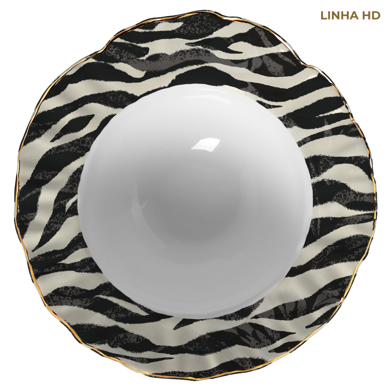 TIGELA GRANDE JUNGLE COLORS ZEBRA - Linha Jungle Colors - HD - 