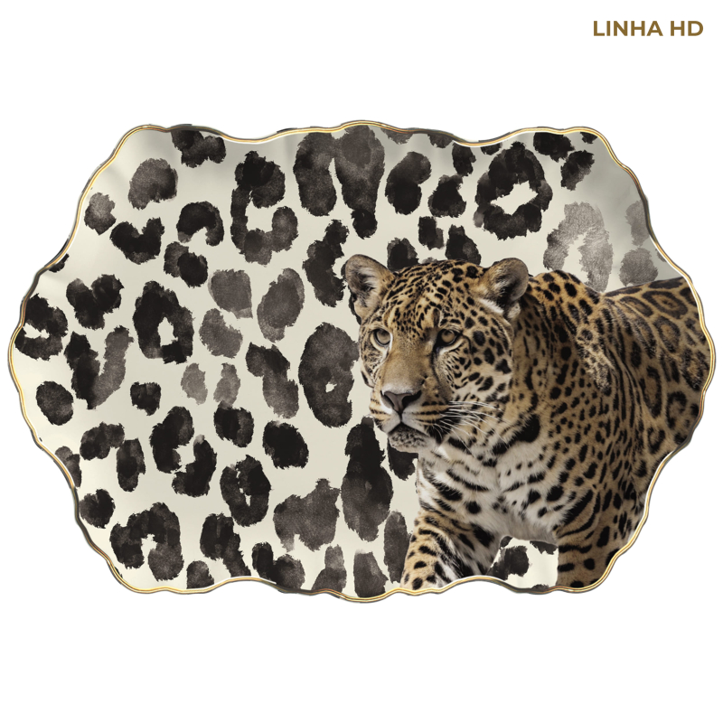 TRAVESSA MEDIA RETANGULAR JUNGLE COLORS ONCA - Linha Jungle Colors - HD - 