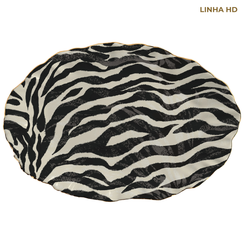 TRAVESSA MEDIA JUNGLE COLORS ZEBRA - Linha Jungle Colors - HD - 
