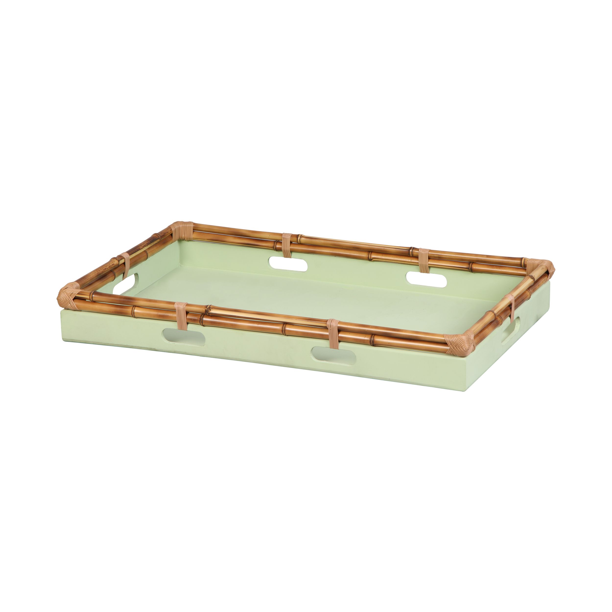 BANDEJA MDF C/BAMBU GG VERDE -  Bandejas - 