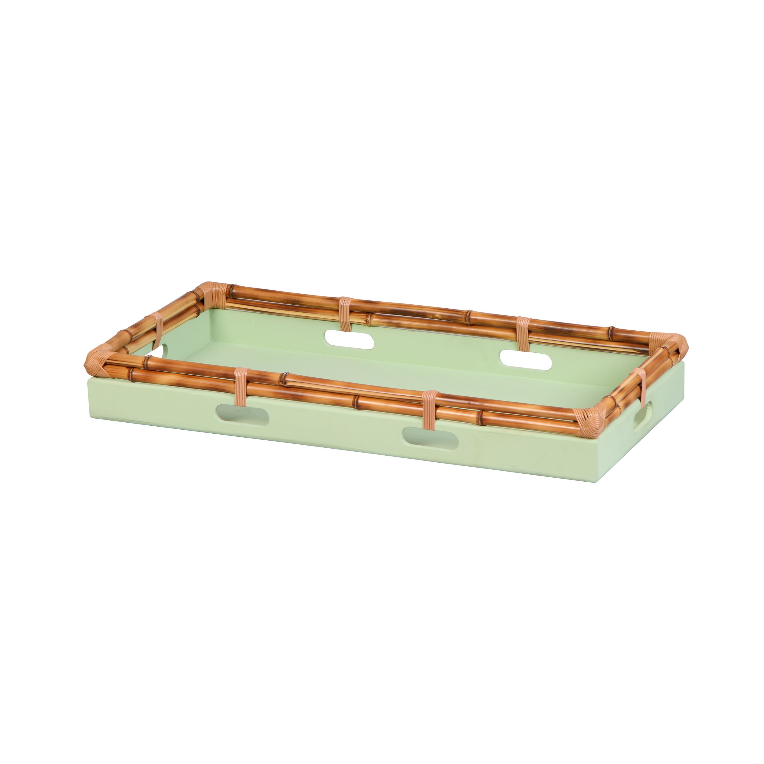 BANDEJA MDF C/BAMBU G VERDE -  Bandejas - 