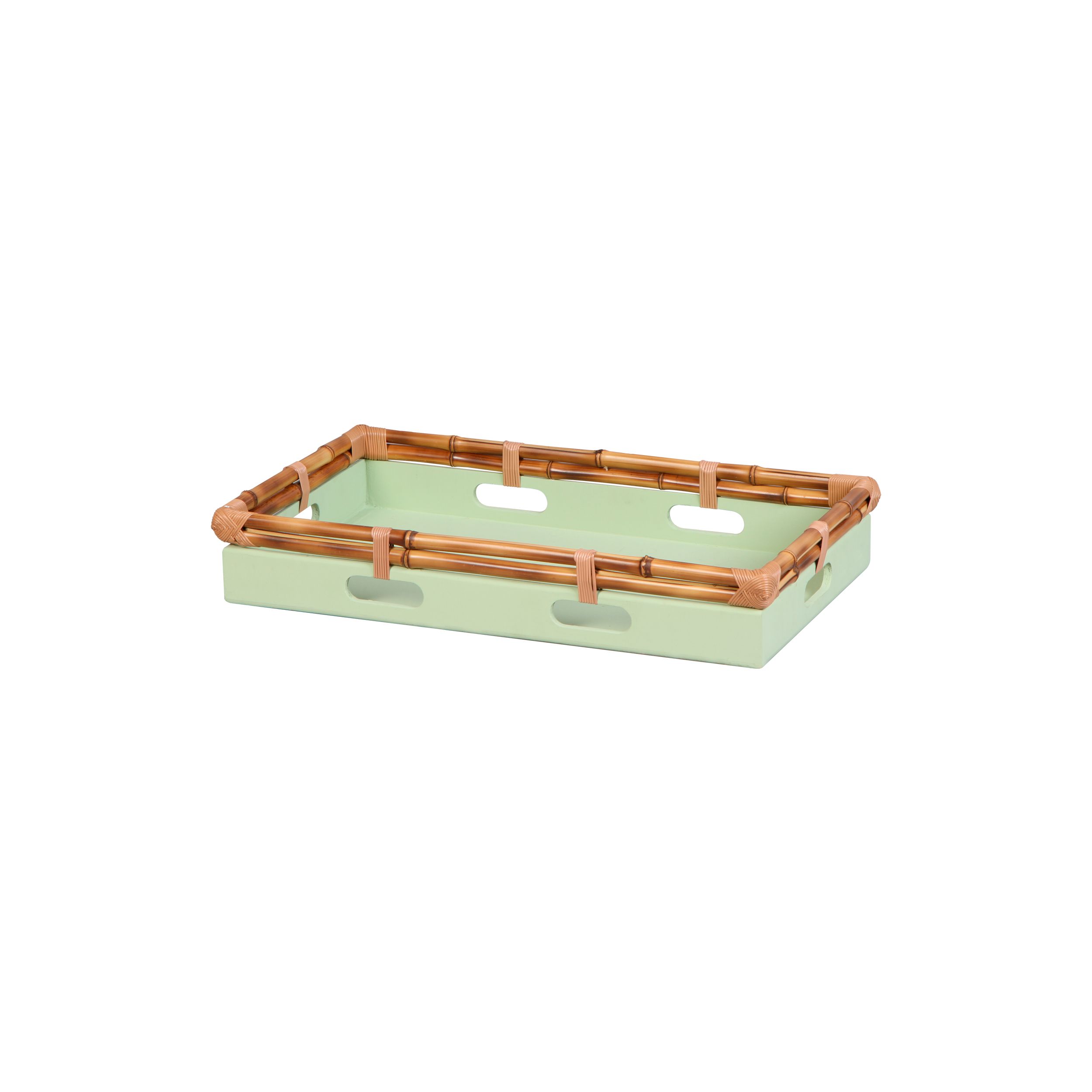 BANDEJA MDF C/BAMBU M VERDE -  Bandejas - 