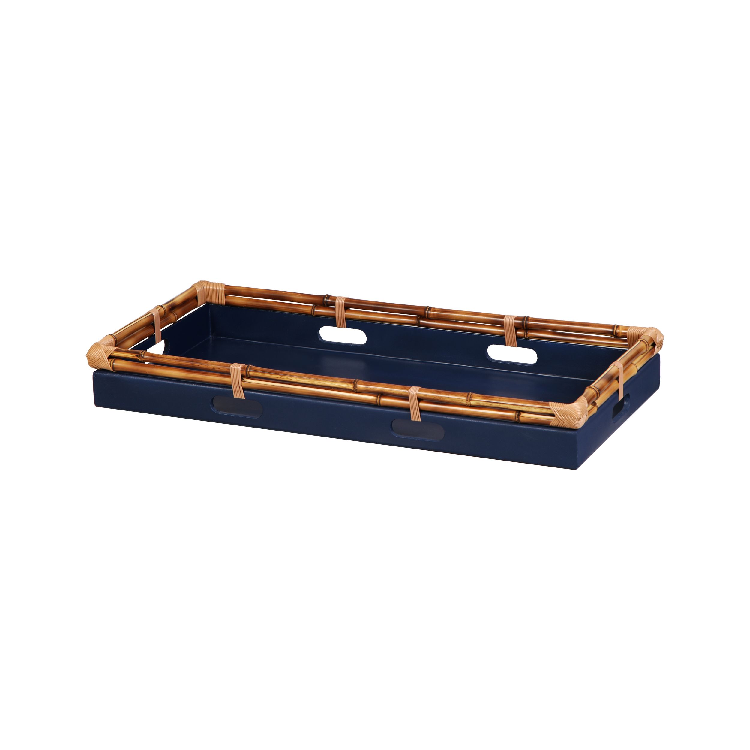 BANDEJA MDF C/BAMBU G AZUL -  Bandejas - 
