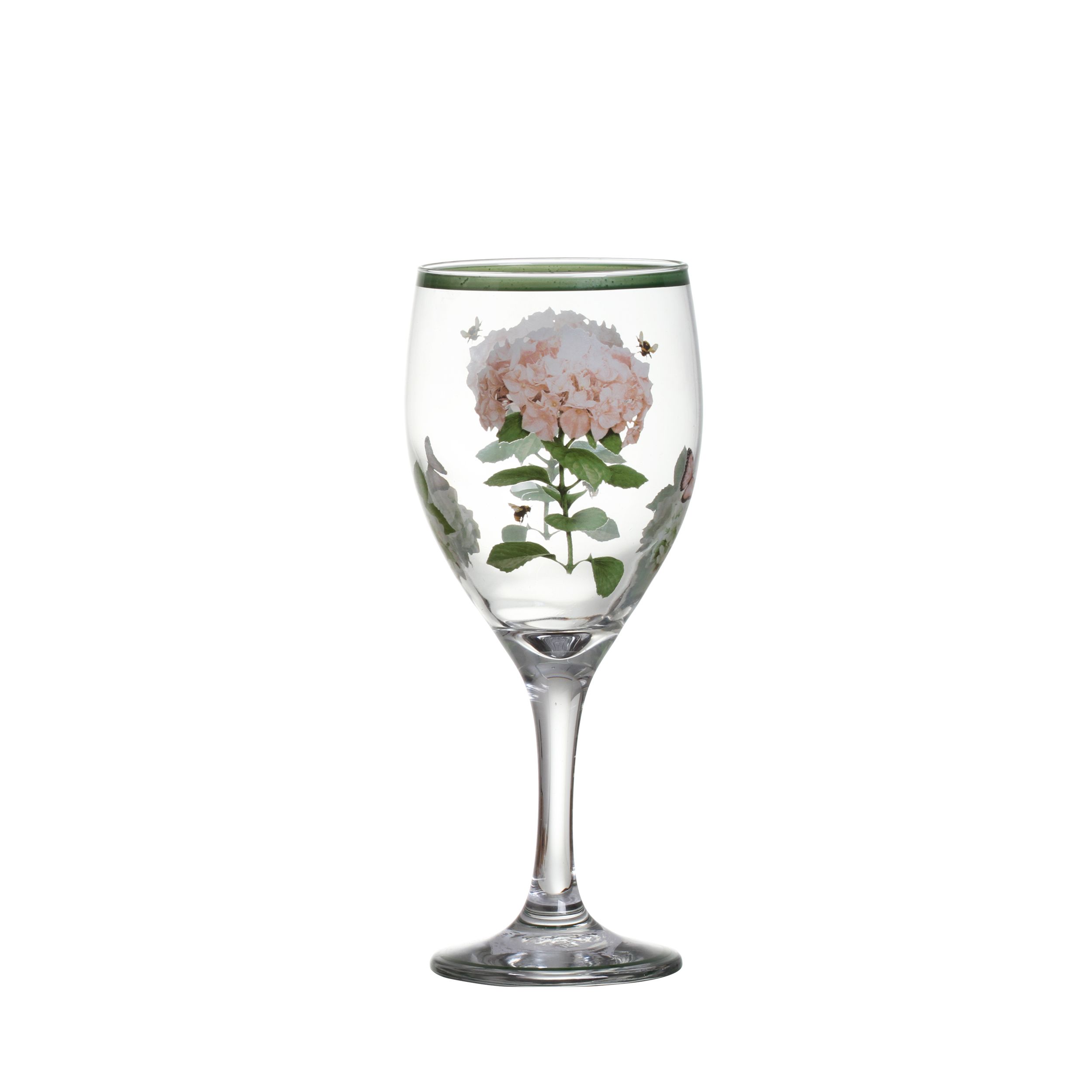 TAÇA DE VINHO HORTENSIAS - Linha Hortênsias - 