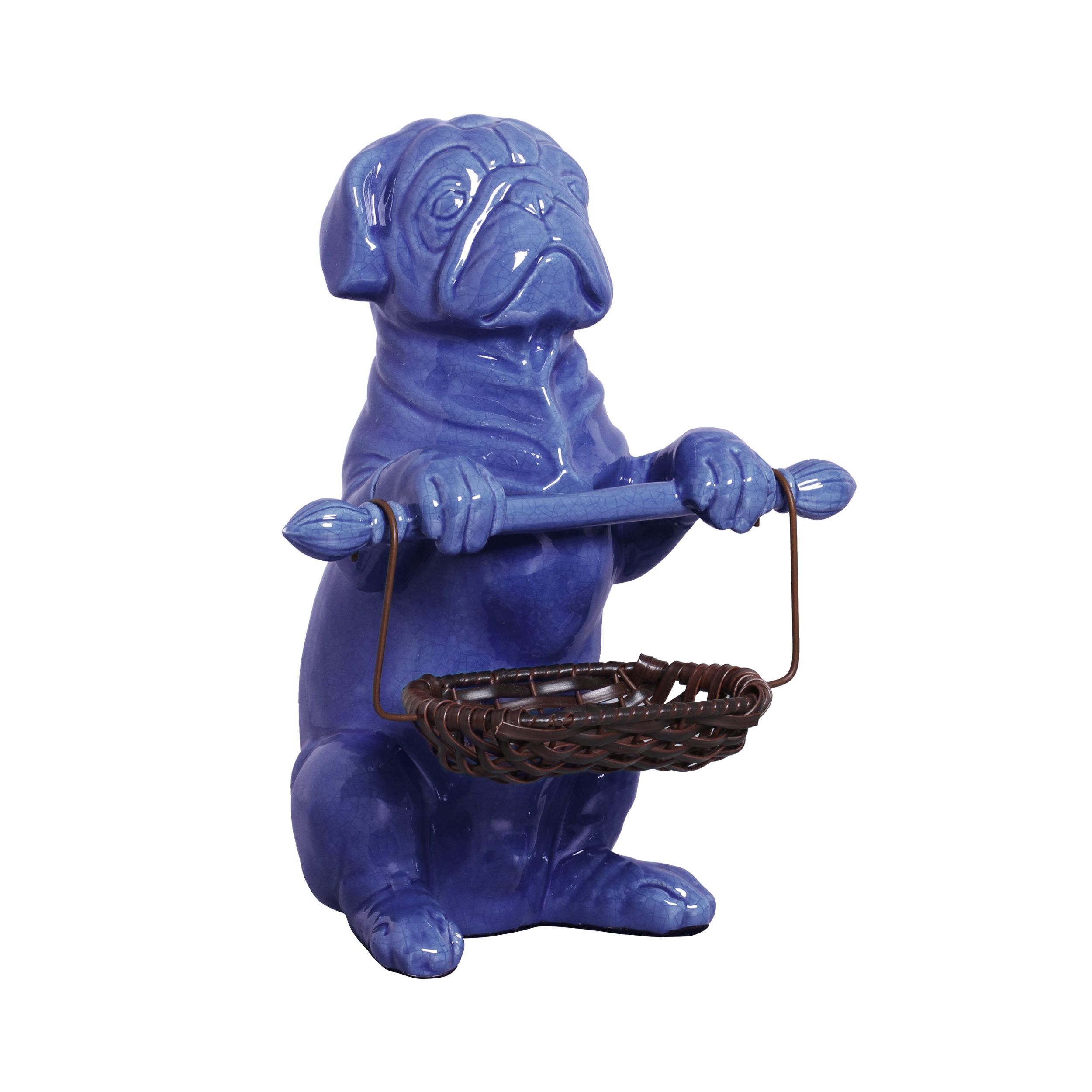 CACHORRO DE LAVABO AZUL NOVO -  Objetos para Decoração em cerâmica - 