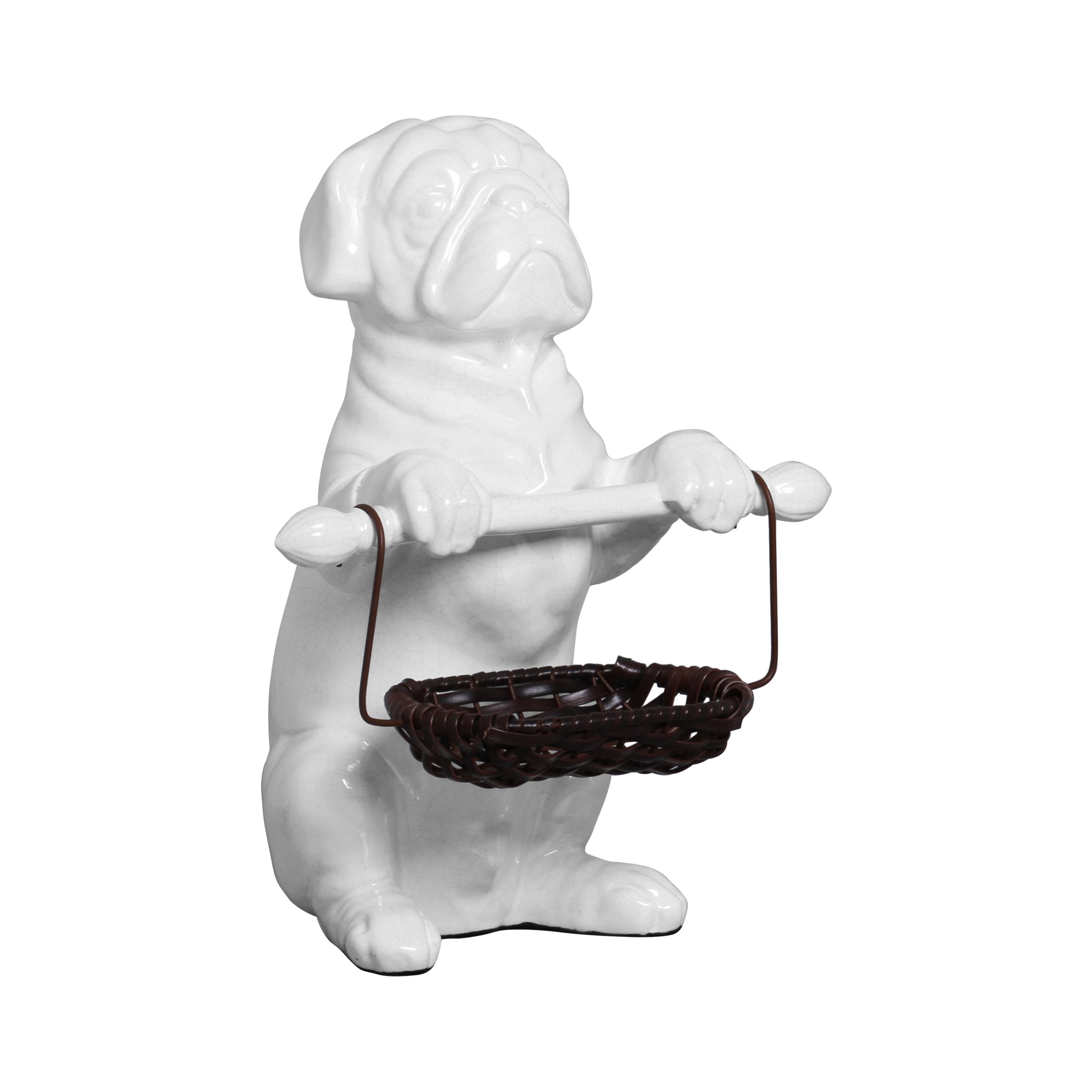 CACHORRO DE LAVABO BRANCO -  Objetos para Decoração em cerâmica - 