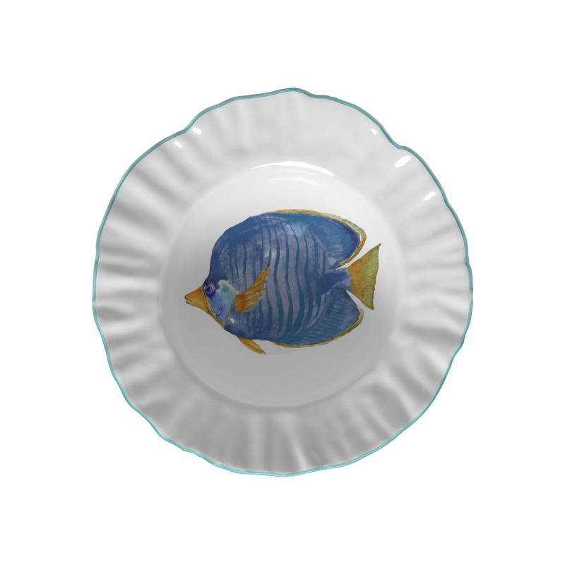 PRATO FUNDO PEIXE BLEU DU MER - Linha Bleu du Mer - 