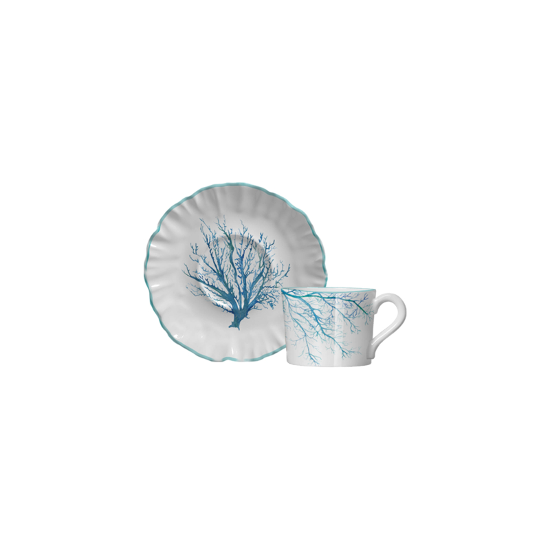 XICARA DE CAFE C/ PIRES BLEU DU MER - Linha Bleu du Mer - 